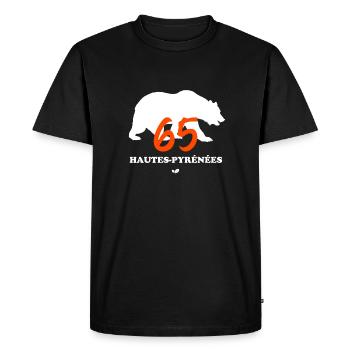 L'ours des Hautes-Pyrénées... - T-shirt Premium bio Homme - noir - Devant - Nico (187cm)