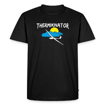 Planeurs thermiques glisse drôle d’idée cadeau - T-shirt Premium bio Homme - noir - Devant - Nico (187cm)