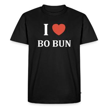 i love bo bun - T-shirt Premium bio Homme - noir - Devant - Nico (187cm)