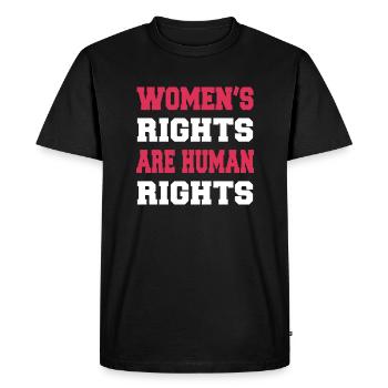 Les droits des femmes sont des droits humains - T-shirt Premium bio Homme - noir - Devant - Nico (187cm)