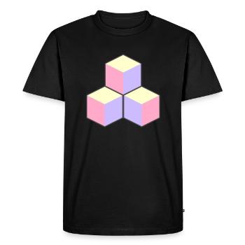Pastel Cubes - ApriNoeScor - T-shirt Premium bio Homme - noir - Devant - Nico (187cm)