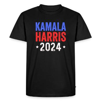 Kamala Harris 2024 - Men's Premium Organic T-Shirt - black - Front - Nico (187cm)
