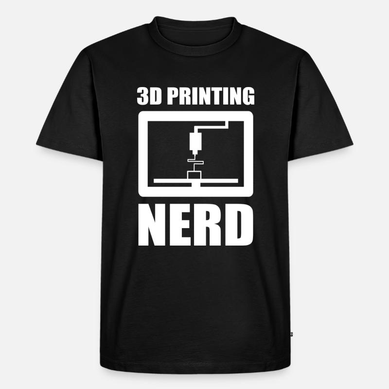 3D-Druck-Nerd - 3D-Drucker-Nerd - Männer Premium Bio T-Shirt - Schwarz