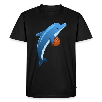 Basket-ball Sports Dolphin Dolphin - T-shirt Premium bio Homme - noir - Devant - Nico (187cm)
