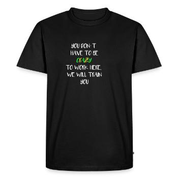 fou - T-shirt Premium bio Homme - noir - Devant - Nico (187cm)
