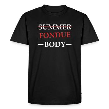 fondue Body - T-shirt Premium bio Homme - noir - Devant - Nico (187cm)