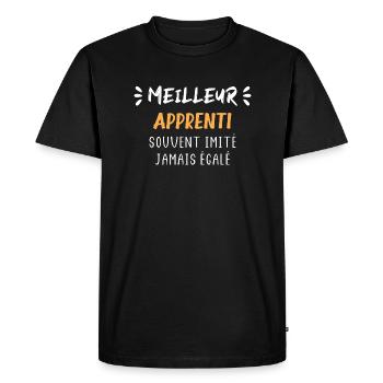apprenti - T-shirt Premium bio Homme - noir - Devant - Nico (187cm)
