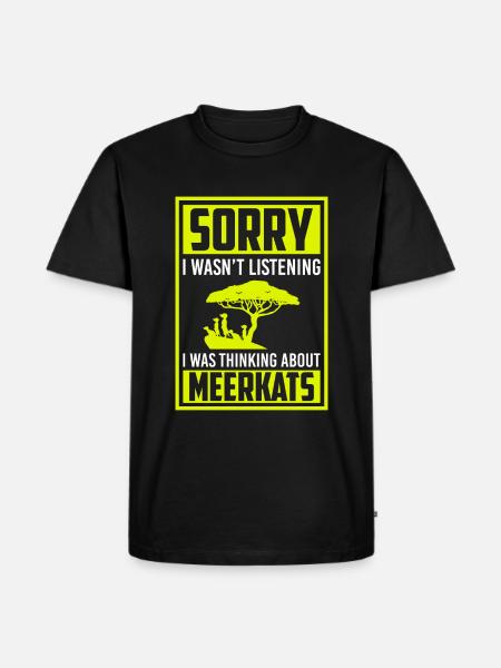 Suricate Mignon Mignon Doux - T-shirt Premium bio Homme - noir