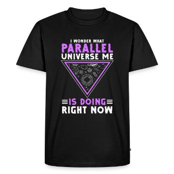 Stars spaceship cosmos - Men's Premium Organic T-Shirt - black - Front - Nico (187cm)