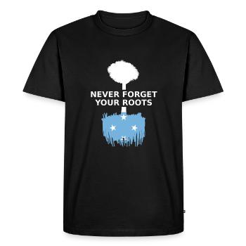 Micronésie N’oubliez jamais vos racines micronésiennes - T-shirt Premium bio Homme - noir - Devant - Nico (187cm)