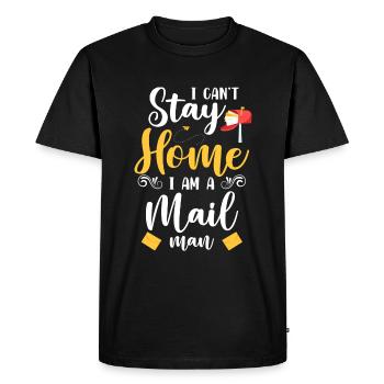 Service de messagerie de colis postaux - T-shirt Premium bio Homme - noir - Devant - Nico (187cm)