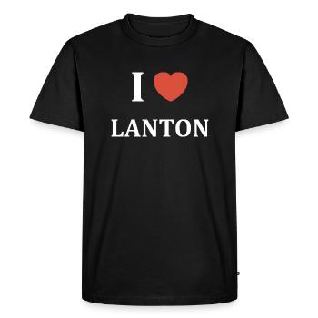 i love Lanton - T-shirt Premium bio Homme - noir - Devant - Nico (187cm)