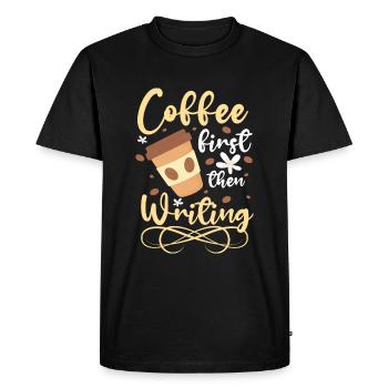 Writers Write Journalist - Men's Premium Organic T-Shirt - black - Front - Nico (187cm)