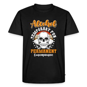 Alcohol-free drinking Drunkard end - Men's Premium Organic T-Shirt - black - Front - Nico (187cm)