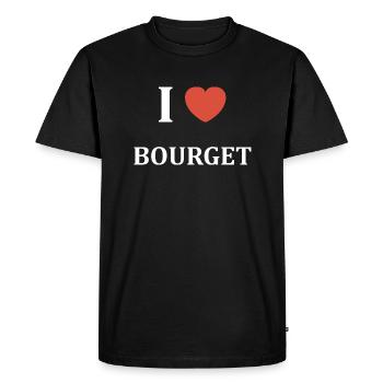 i love bourget - T-shirt Premium bio Homme - noir - Devant - Nico (187cm)