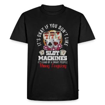 Slot Machine Win Games Symbols - Men's Premium Organic T-Shirt - black - Front - Nico (187cm)