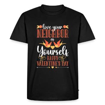Couples romantiques Mari Partenaire - T-shirt Premium bio Homme - noir - Devant - Nico (187cm)