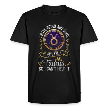 Zodiaque élément zodiaque - T-shirt Premium bio Homme - noir - Devant - Nico (187cm)