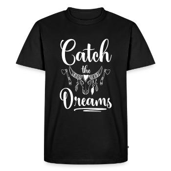 Rêve Rêveur Rêve - T-shirt Premium bio Homme - noir - Devant - Nico (187cm)