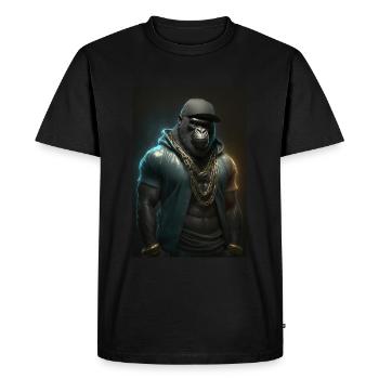 Rappeur Gorilla - T-shirt Premium bio Homme - noir - Devant - Nico (187cm)