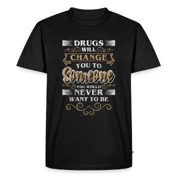 Marijuana propre dépendante du sevrage - T-shirt Premium bio Homme - noir - Devant - Nico (187cm)