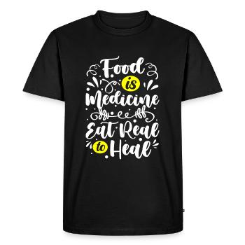 Nutritionist Fitness Diet Advice - Men's Premium Organic T-Shirt - black - Front - Nico (187cm)