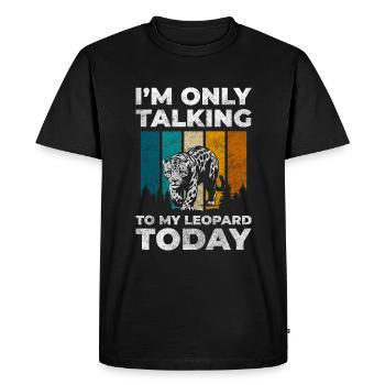 Prédateur Afrique Bien-être animal Terre - T-shirt Premium bio Homme - noir - Devant - Nico (187cm)