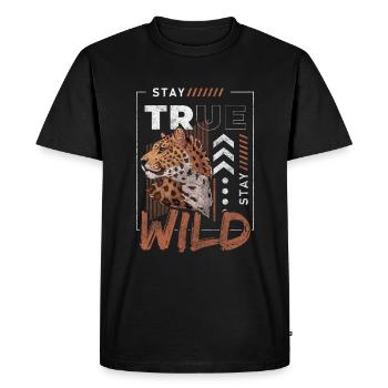 Prédateur Nature sauvage Animal sauvage - T-shirt Premium bio Homme - noir - Devant - Nico (187cm)