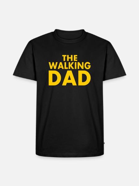 The walking dad - Männer Premium Bio T-Shirt - Schwarz