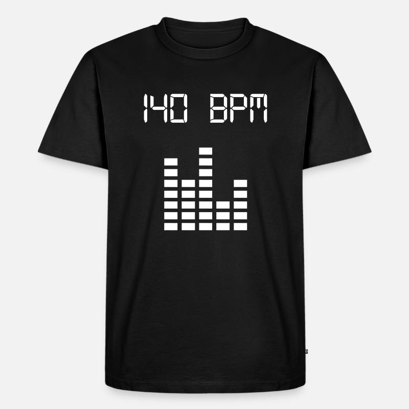 140 BPM - Männer Premium Bio T-Shirt - Schwarz