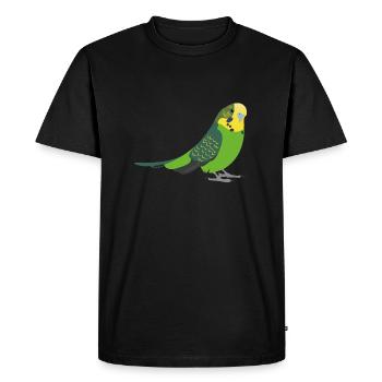 Bird budgerigar - Men's Premium Organic T-Shirt - black - Front - Nico (187cm)