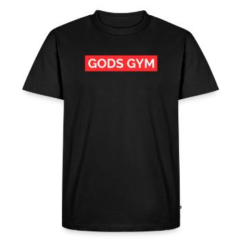 Gods Gym - Men's Premium Organic T-Shirt - black - Front - Nico (187cm)