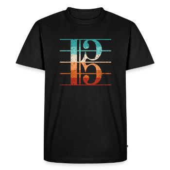 Clé d’alto Clé d’alto Partition Alto - T-shirt Premium bio Homme - noir - Devant - Nico (187cm)
