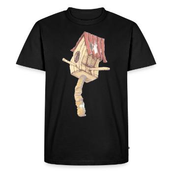 Birdhouses. graffiti street art d'Espagne - T-shirt Premium bio Homme - noir - Devant - Nico (187cm)