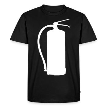 Fire extinguisher design - Safety First in style - Men's Premium Organic T-Shirt - black - Front - Nico (187cm)