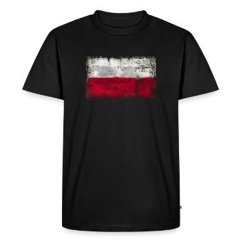 Pologne - Pologne - T-shirt Premium bio Homme - noir - Devant - Nico (187cm)