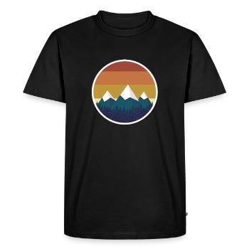 Montagne Vintage Randonnée Randonnée Camping Cadeau - T-shirt Premium bio Homme - noir - Devant - Nico (187cm)