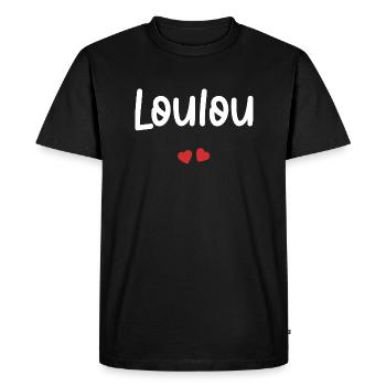 Loulou - T-shirt Premium bio Homme - noir - Devant - Nico (187cm)