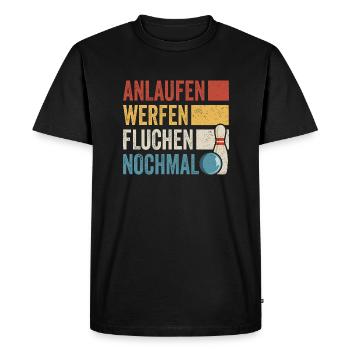 Kegeln Kegler Kegel Kegelbahn Kegeltour - Männer Premium Bio T-Shirt - Schwarz - Vorne - Nico (187cm)