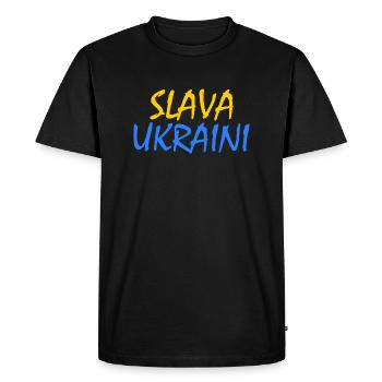 Slava ukraini - T-shirt Premium bio Homme - noir - Devant - Nico (187cm)