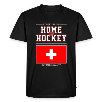 La maison du hockey - T-shirt Premium bio Homme - noir - Devant - Nico (187cm)