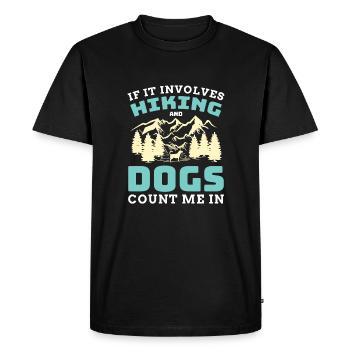 Randonnée chiens de montagne randonnée nature cadeau - T-shirt Premium bio Homme - noir - Devant - Nico (187cm)