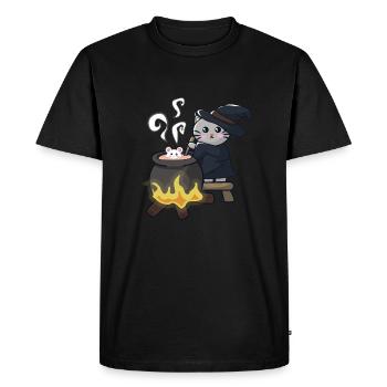 Witch brews Halloween a potion - Men's Premium Organic T-Shirt - black - Front - Nico (187cm)