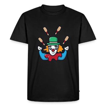 Jongleur Jongleur Clown De Cirque - T-shirt Premium bio Homme - noir - Devant - Nico (187cm)