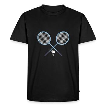 Badminton Badminton Raquettes de badminton - T-shirt Premium bio Homme - noir - Devant - Nico (187cm)