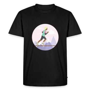 High wire tightrope rope walk - Men's Premium Organic T-Shirt - black - Front - Nico (187cm)