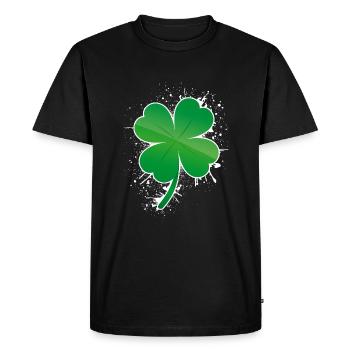 Trèfle idée cadeau - T-shirt Premium bio Homme - noir - Devant - Nico (187cm)