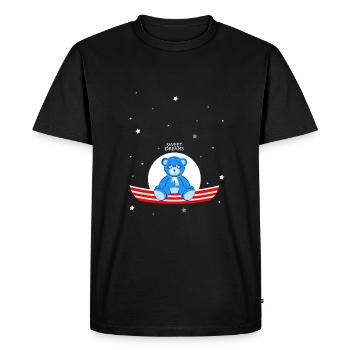 Ours en peluche endormi - T-shirt Premium bio Homme - noir - Devant - Nico (187cm)