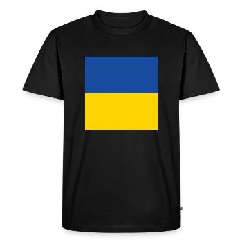 Ukraine Flag, Ukraine Pride, Ukrainian Gift - Men's Premium Organic T-Shirt - black - Front - Nico (187cm)