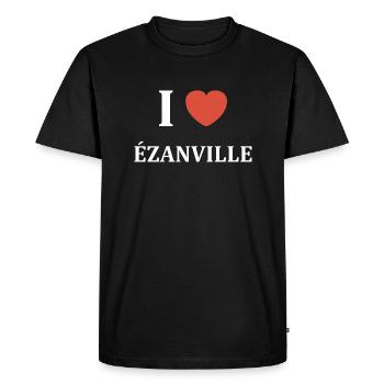 i love Ézanville - T-shirt Premium bio Homme - noir - Devant - Nico (187cm)